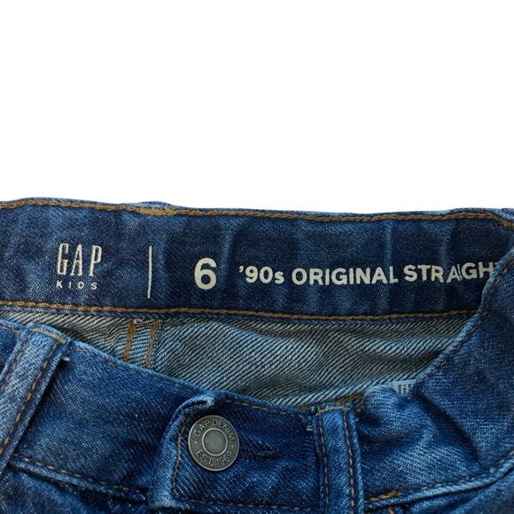 GAP Medium Wash Straight Leg Blue Jeans Size 6 - Picture 4 of 6